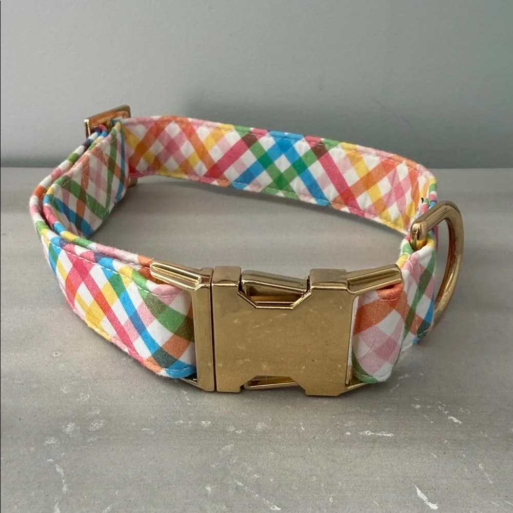 The Foggy Dog Gingham Dog Collar